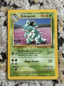 Nidoqueen 23/64 Jungle Set Rare Non-Holo Pokemon Card 1999 WOTC Vintage - Image 1