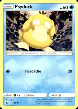 PSYDUCK 11/68 Pokemon Card Hidden Fates Near Mint - Image 1
