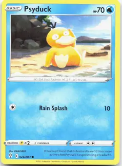 PSYDUCK 024/203 Pokemon Card Evolving Skies Near Mint - Image 1