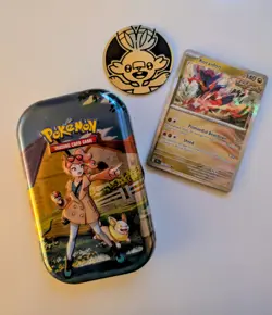 Pokemon Mini Gift Tin ×50 Card Bundle Holo/Rev Holo + Coin - Image 2