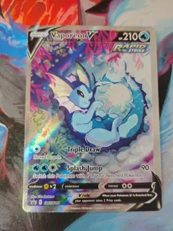 Pokemon TCG Vaporeon v SWSH181 Alternate Art Promo Card - Image 1