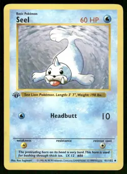 Pokemon Cards Seel 41/102 1st Edition Base Set Shadowless Uncommon LP *4 - Image 1