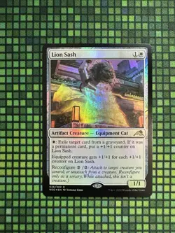 MTG Lion Sash #026/302 Foil Rare Kamigawa: Neon Dynasty (NEO) - Image 1