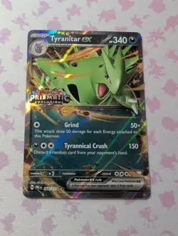 Tyranitar ex (Prismatic Evolutions Stamp) 064/131 Promo Card Pokemon TCG - Image 1
