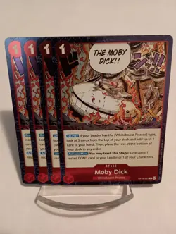 Playset Bandai One Piece TCG Moby Dick OP16-021 Stage Red English x4 - Image 1