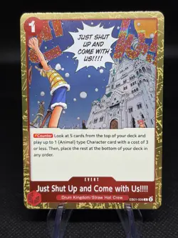 Just Shut Up and Come with Us!!!! OP The Best vol. 2 EB01-009 Gold Pirate Foil - Image 1