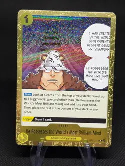 PRB-02 #OP07-114 He Possesses the World's Most Brilliant Mind Pirate Foil - Image 1
