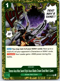 Demon Aura Nine Sword Style... OP12-037 Legacy of the Master One Piece Foil NM - Image 1
