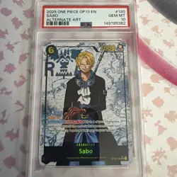 2025 ONE PIECE OP13 120 CARRYING ON HIS WILL SABO SEC ALT ART PARALLEL PSA 10 - Image 1