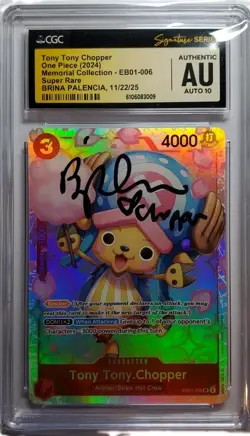 Tony Tony Chopper One Piece (2024) Memorial Collection EB01-006 Super Rare Auto - Image 1
