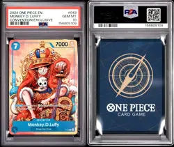 2024 ONE PIECE PROMOS CONVENTION EXCLUSIVE #043 MONKEY D. LUFFY PSA 10 - Image 3
