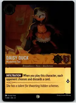 #7 Daisy Duck - Musketeer Spy COLD FOIL 2024 Disney Lorcana Ursula's Return - Image 1