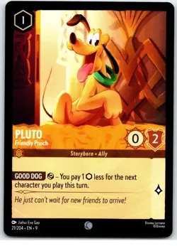 #21 Pluto - Friendly Pooch - Common - Amber 2025 Disney Lorcana Fabled - Image 1