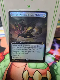 x1 Rocket-Powered Goblin Glider - Foil - Extended Art R MTG Marvel's Spider-Man - Image 1