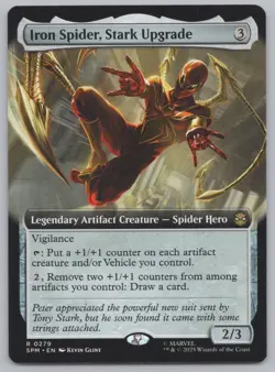 MTG - Iron Spider, Stark Upgrade (Extended Art) - Marvel's Spider-Man (SPM) r445 - Image 1