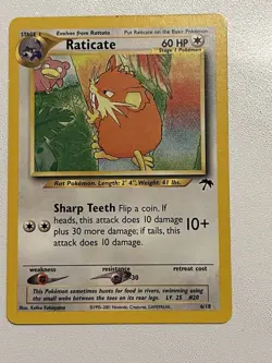 Raticate Southern Islands Promo Pokemon Card 06/18 60 HP Regular English 2001 - Image 2