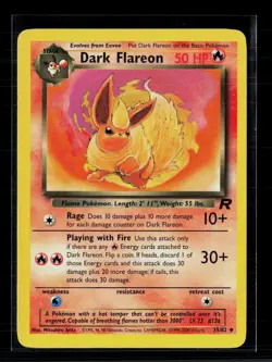 Pokemon 2000 Team Rocket Dark Flareon #35/82 - Image 1