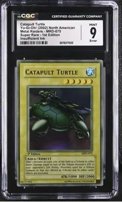 Catapult Turtle MRD-075 1st Edition Super Rare Yu-gi-oh! CGC 9! **MAX FADE** - Image 1