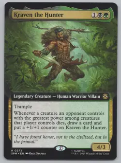 MTG - Kraven the Hunter (Extended Art) - Marvel's Spider-Man (SPM) -r443 - Image 1