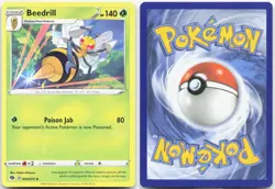 BEEDRILL 004/073 Pokemon Card Champion's Path Near Mint - Image 3