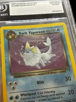 BGS Authentic Dark Vaporeon 9/110 Legendary Collection Holo Rare Vitnage Pokemon - Image 3