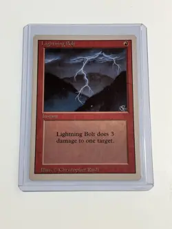 Magic the Gathering - MTG - Lightning Bolt - Revised Edition - LP - Image 1