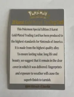 Nintendo Pokemon TCG Charizard #06 23K Gold Plated Limited Edition Card COA - Image 4