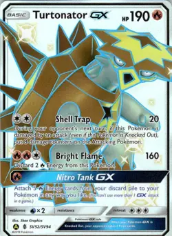 TURTONATOR GX SV52/SV94 HIDDEN FATES SHINY VAULT POKEMON HOLO NM/M HIF - Image 1