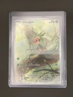 Chespin 087/086 Me04: Chaos Rising Holo Pokemon TCG - Image 1