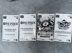 4 One Piece Card Game Sealed Anniversary ,Judge ,Tournament ,Promo Pack Lot - Image 2