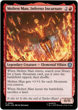 Molten Man, Inferno Incarnate - 0084 - Marvel's Spider-Man - MTG Ships Now - Image 1
