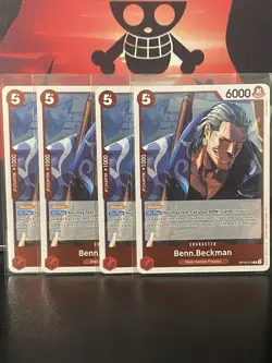 Ben Beckman OP16-012 English Bandai One Piece TCG CCG 4X Playset - Image 1