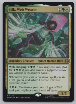 MTG - FOIL Silk, Web Weaver - Marvel's Spider-Man (SPM) -r442 - Image 1