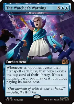 The Watcher's Warning Extended Art 344 Commander: Marvel NM/M MTG - Image 1