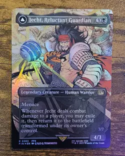 Jecht, Reluctant Guardian / Braska's Final Aeon - Borderless - Foil - Rare - NM - Image 1