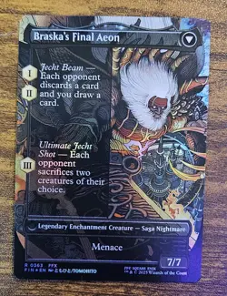 Jecht, Reluctant Guardian / Braska's Final Aeon - Borderless - Foil - Rare - NM - Image 2