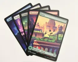 Set of 5 Full Art Lands - MTG - TMNT - Image 1