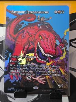 Ravenous Tyrannosaurus Foil Borderless Marvel Super Heroes Magic MAR MTG 0093 - Image 1