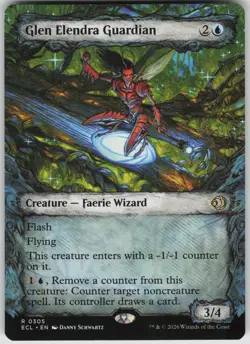 MTG Glen Elendra Guardian 0305 Showcase NM Lorwyn Eclipsed Magic 305 - Image 1