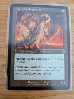 MTG Foundry Inspector (Retro Artifact) The Brothers' War M/NM Free UK P&P - Image 1