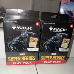 MARVEL Super Heroes Play Booster 3 pack Art Lot of 2!! Magic the Gathering - Image 1