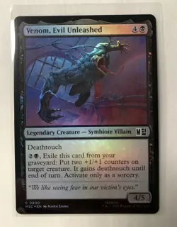Venom, Evil Unleashed - 0800 - Commander: Marvel Super Heroes MSC FOIL - MTG NM - Image 1