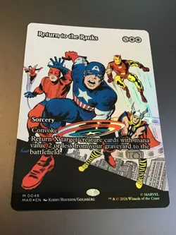 MTG Marvel Super Heroes MAR 0048 Return to the Ranks Borderless Foil - Image 1