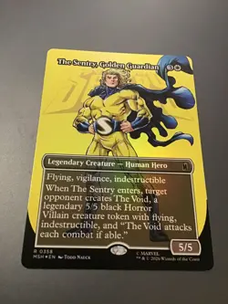 MTG Marvel Super Heroes 0358 The Sentry, Golden Guardian Borderless Logo Foil - Image 1