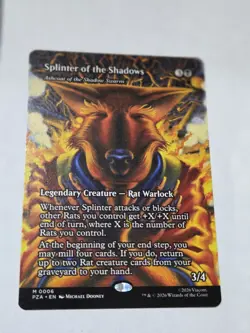 MTG Splinter of the Shadows Ashcoat of the Shadow Swarm Borderless 0006 TMNT - Image 1
