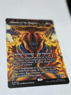 MTG Splinter of the Shadows Ashcoat of the Shadow Swarm Borderless 0006 TMNT - Image 2