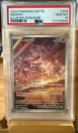 PSA 10 Mesprit 204/191 Surging Sparks SV08 Illustration Rare Holo 2024 EN - Image 1