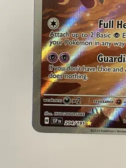 The Pokemon Company Mesprit 204/191 SV08 Surging Sparks IR Holo English 70 HP - Image 4