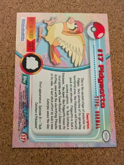 Topps Pokemon Card - Pidgeotto #17 - Blue Logo - NM Non Holo - Image 2