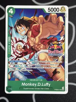 🔥📈Monkey.D.Luffy (Red Bull Double Don!!) PRB02-005 One Piece Promotion Card - Image 1